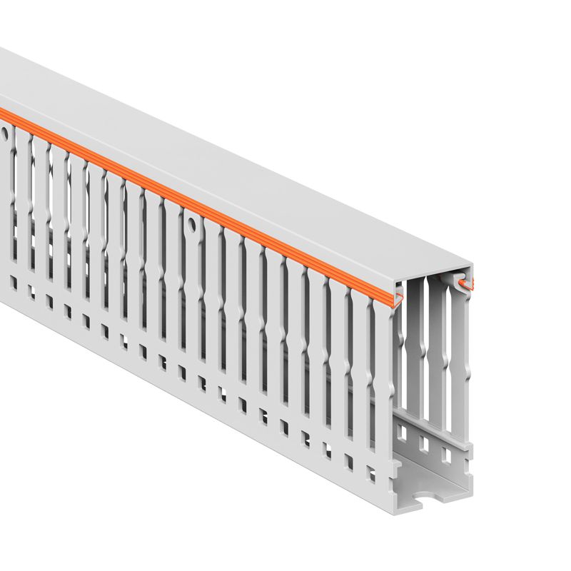 Кабель-канал перфорированный 25х60 L2000 RLHF6 без галогенов свет. сер. DKC 01166RLHF