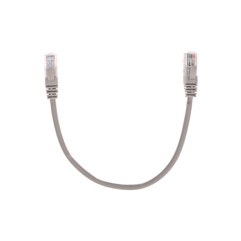Патч-корд U/UTP CAT 5e RJ45-RJ45 26AWG LSZH сер. 0.3м Rexant 02-0100-03