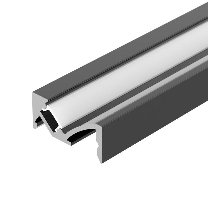 Профиль SL-BEVEL-W21-2000 ANOD BLACK L2000 алюм. Arlight 043688