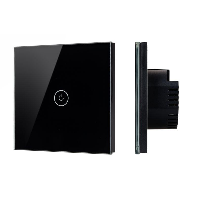 Выключатель сенсорный SWT-OMALI-S01-ZB-BK 10А 250В Zigbee стекло Arlight 050033