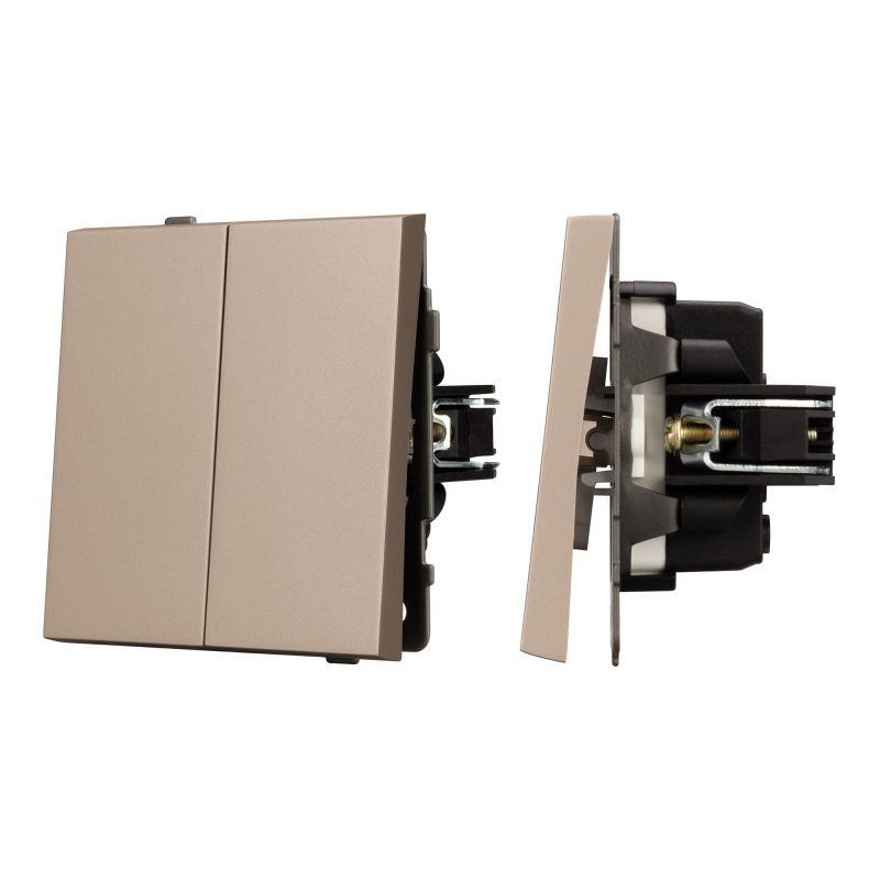 Выключатель управления шторами SWT-TENDO-MKR2-PL-GD 10А 230В механизм Arlight 054141