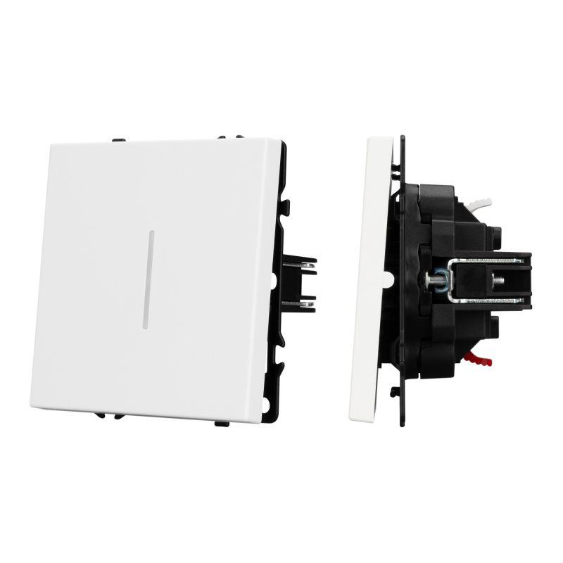 Выключатель непроходной 1-кл. LED SWT-NOBE-MK01-SFPL-L-WH 10А 230В механизм Arlight 054232