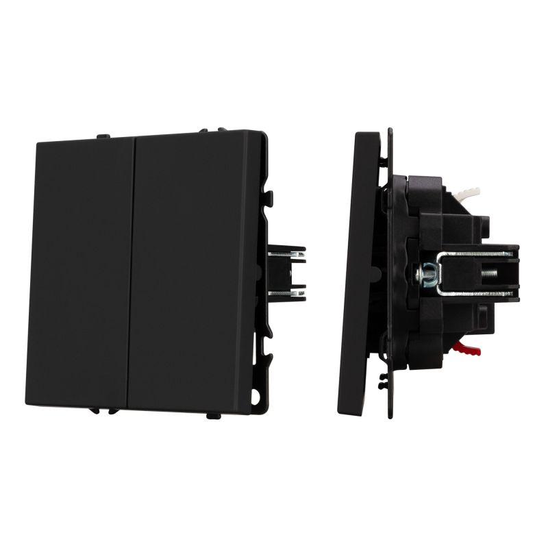 Выключатель проходной 2-кл. SWT-NOBE-MKP2-SFPL-BK 10А 230В механизм Arlight 054255