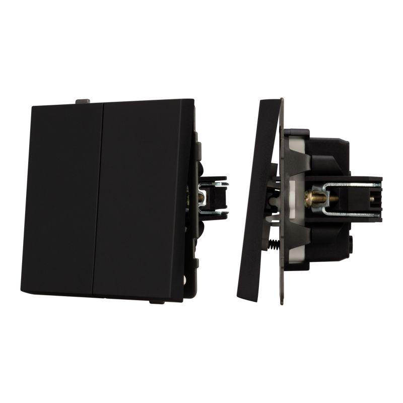 Выключатель непроходной 2-кл. SWT-TENDO-MK02-SFPL-BK 10А 230В механизм Arlight 054544