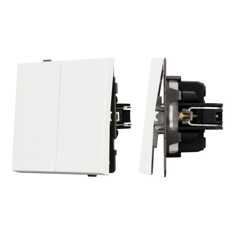 Выключатель проходной 2-кл. SWT-TENDO-MKP2-SFPL-WH 10А 230В механизм Arlight 054556