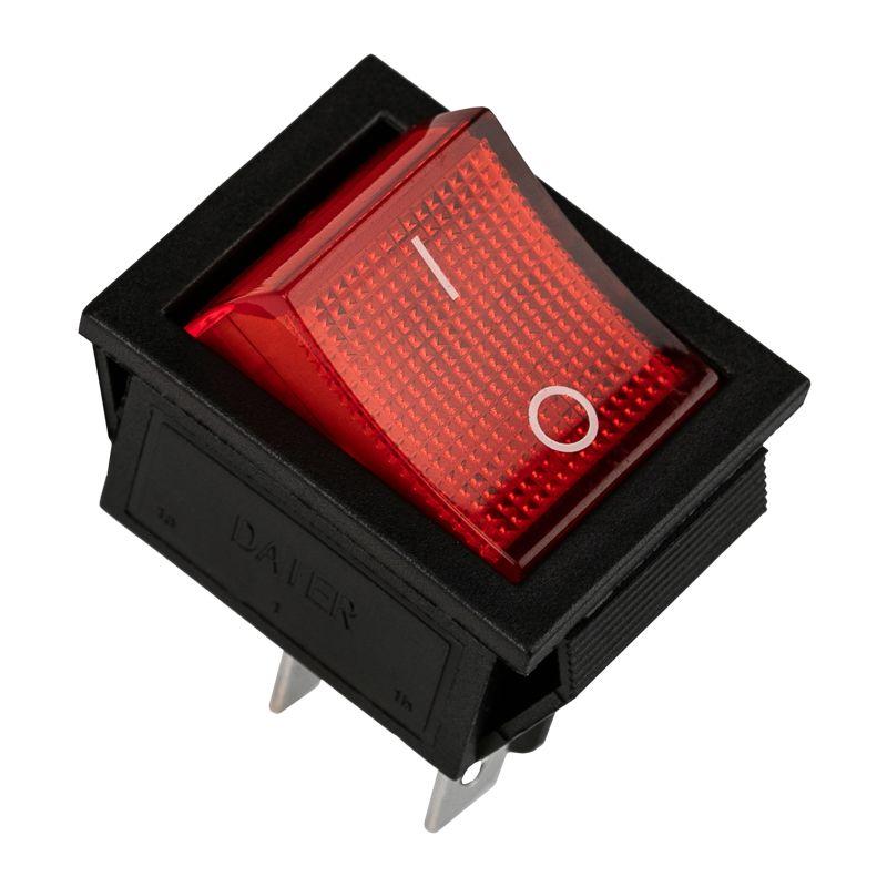 Выключатель клавишный 250В 16А (4с) ON-OFF красн. с подсветкой (RWB-502 SC-767 IRS-201-1) блист. Rexant 06-0303-B