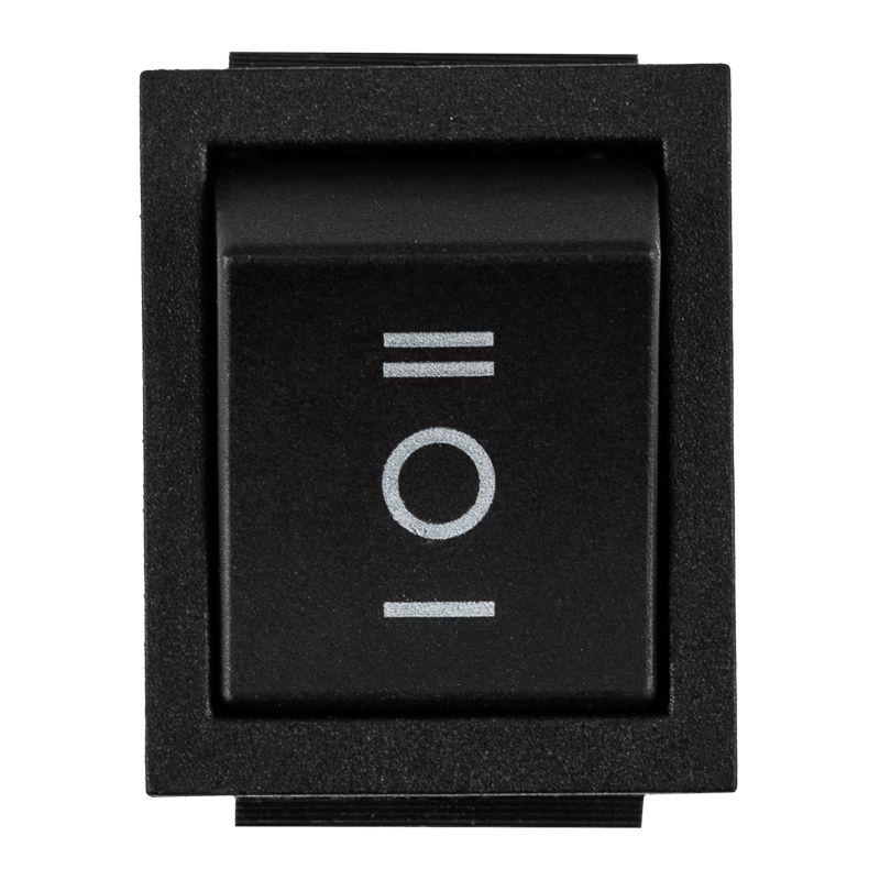 Выключатель клавишный 250В 15А (6с) ON-OFF-ON черн. с нейтралью (RWB-508 SC-767) блист. Rexant 06-0308-B