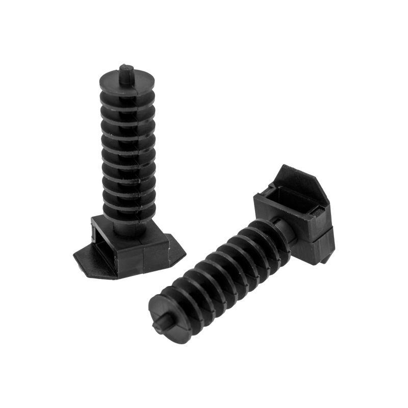 Дюбель d10 L40мм для хомута-стяжки черн. (уп.100шт) Rexant 07-4512