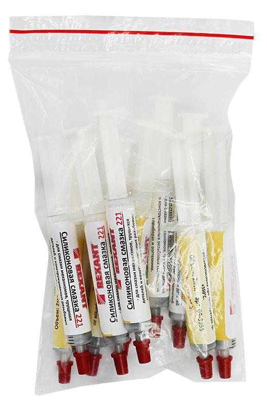 Смазка силиконовая 221 до +350град.C 2мл шприц (уп.10шт) Rexant 09-3955