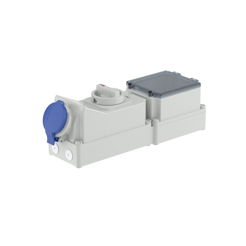 Розетка наружн. уст. 16А 230В 2P+E с DIN-рейкой на 6мод. IP44 DKC DIS5671683