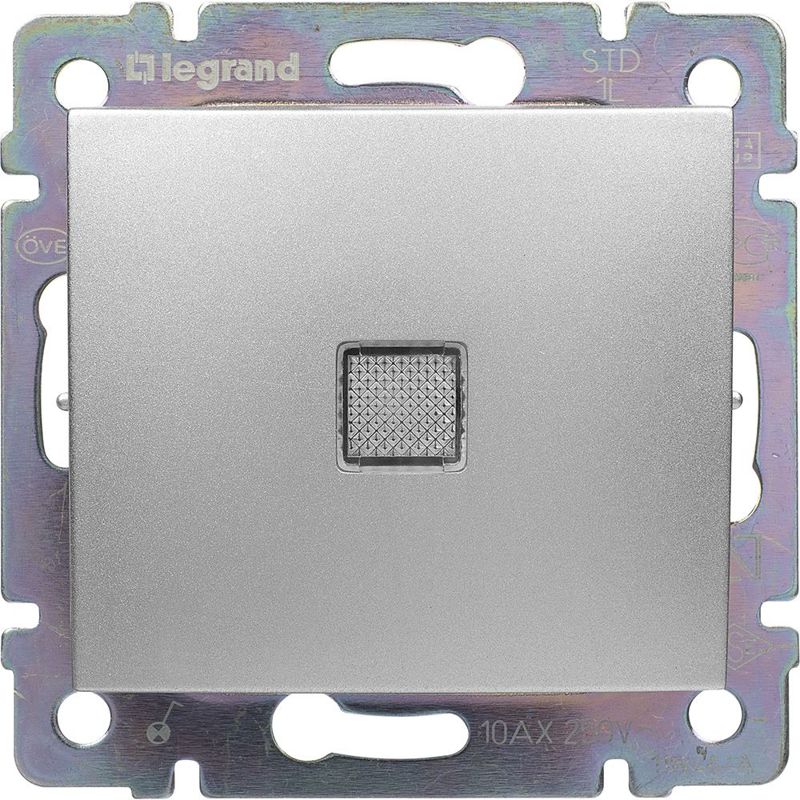 Переключатель перекрестный 1-кл. СП Valena 10А IP31 с подсветкой механизм алюм. IEK 770148