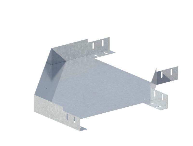 Угол для лотка горизонтальный 90град. 400х65 сталь 0.7мм ЛМс-90Г цУТ2.5 оцинк. СОЭМИ Н0122310416