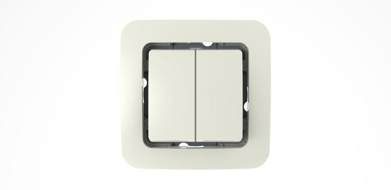 Выключатель 2-кл. СП Lillium 10А IP20 без вставки бел. Makel 71003