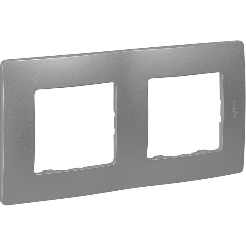 Рамка 2-м Etika алюм. IEK 672552