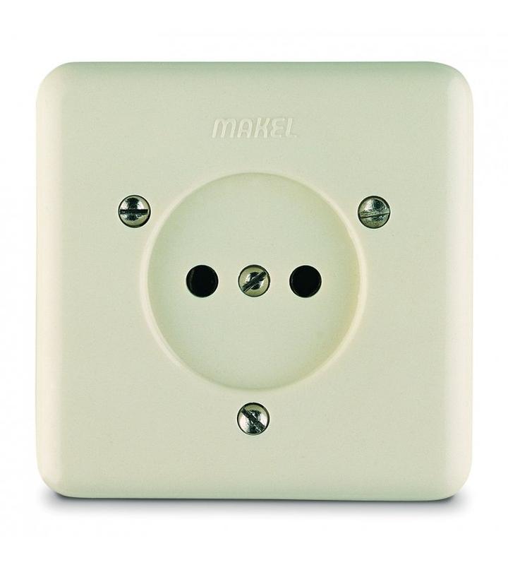 Розетка 2-м СП без заземл. MAKEL 16014