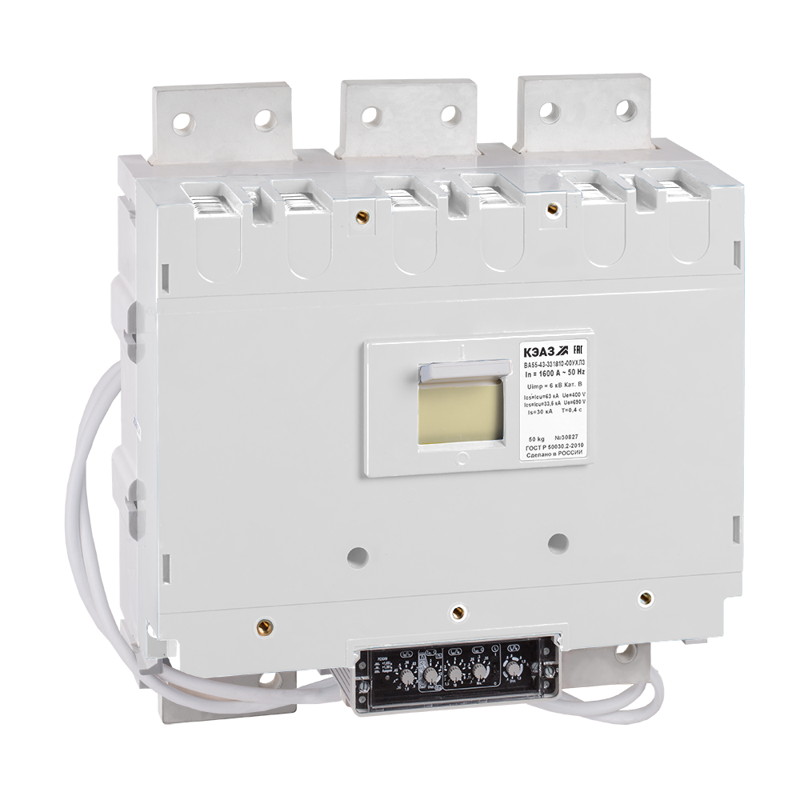 Выключатель автоматический 3п 1600А 80кА ВА55-43-334710 УХЛ3 690В AC НР=400В AC КЭАЗ 108091