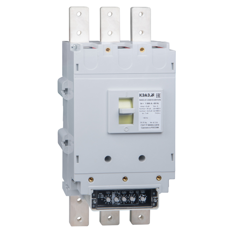Выключатель автоматический 3п 1000А 135кА ВА53-41-330010 УХЛ3 690В AC КЭАЗ 108187