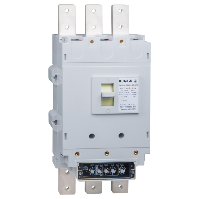Выключатель автоматический 3п 1000А 55кА ВА55-41-330010 УХЛ3 690В AC КЭАЗ 108209