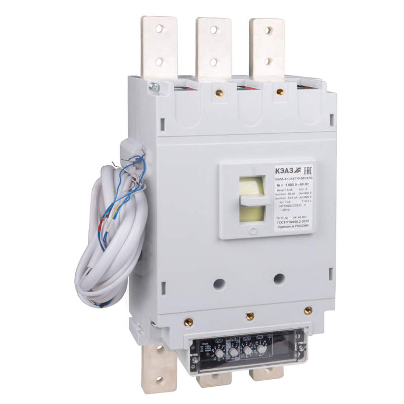 Выключатель автоматический 3п 1000А 55кА ВА55-41-341110 УХЛ3 690В AC КЭАЗ 108240