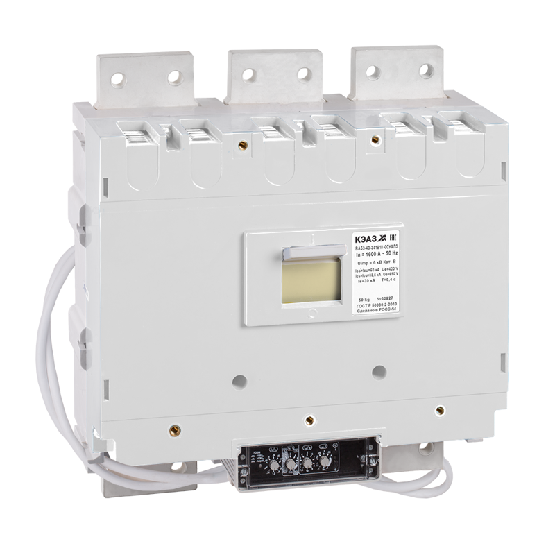 Выключатель автоматический 3п 1600А 135кА ВА53-43-341110 УХЛ3 690В AC КЭАЗ 108304