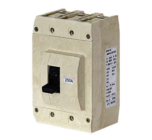 Выключатель автоматический 3п 250А ВА04-36-341810 660В НР=220В AC Al шина; кабель с каб. наконечн. Контактор 1002134