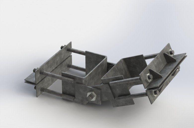 Узел крепления укоса У-5 (под СВ-164) покрытие черн. лак АЭМЗ 00000478