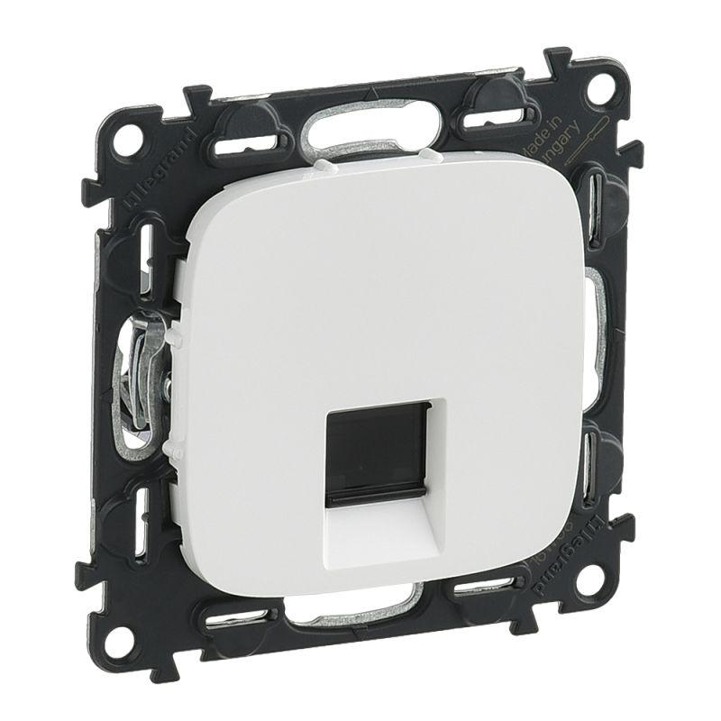 Розетка компьютерная 1-м Valena Allure RJ45 кат.6 UTP с лицев. панелью механизм бел. Leg 753742