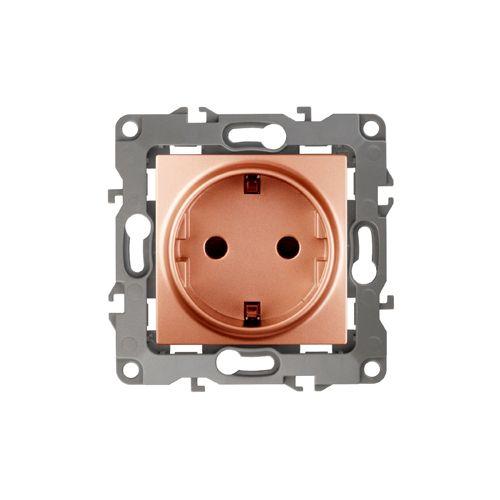 Розетка 1-м СП Эра12 12-2101-14 16А IP20 16AX 250В 2P+E Schuko механизм медь Эра Б0019321