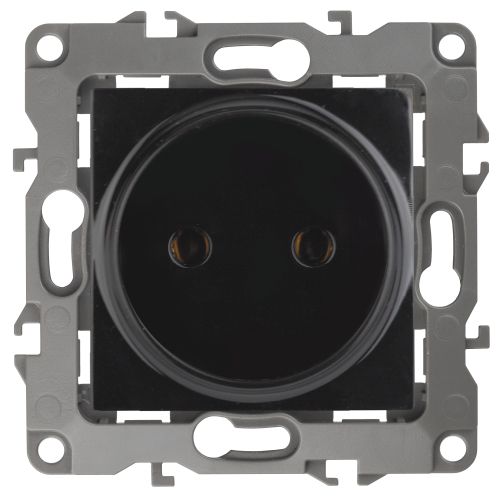 Розетка 1-м СП Эра12 12-2105-06 16А IP20 16AX 250В 2P механизм черн. Эра Б0018259