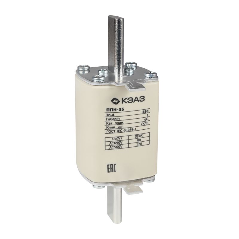 Вставка плавкая ППН 35 25А Х3 габарит 1 УХЛ3 КЭАЗ 120225