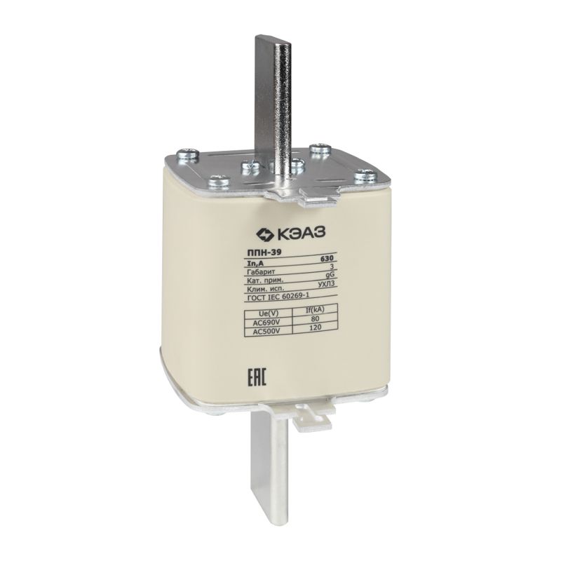 Вставка плавкая ППН 39 400А Х3 габарит 3 Т3 КЭАЗ 120260