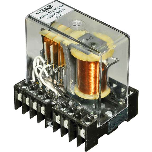 Реле промежуточное РП-16-7М 220В AC 4/2 передн. присоед. ЧЭАЗ A8119-77952320