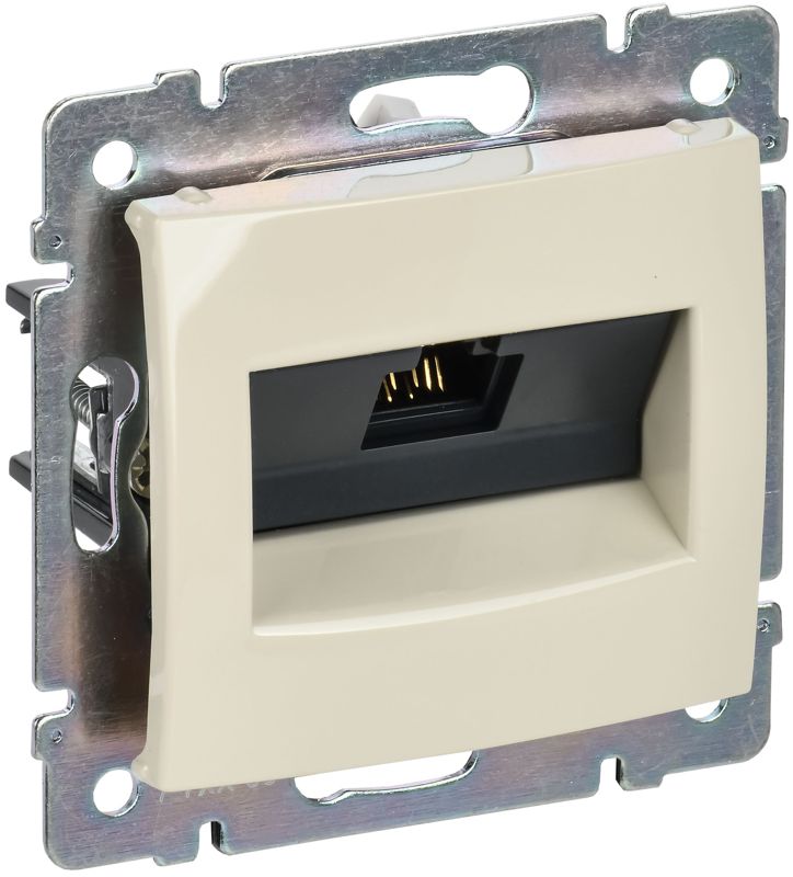 Розетка компьютерная 1-м СП Valena RJ45 кат.5E UTP на захватах механизм сл. кость IEK 774130