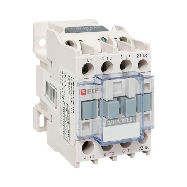 Контактор КМЭ 18А кат. 110В AC 1НЗ PROxima EKF ctr-s-18-110-nc