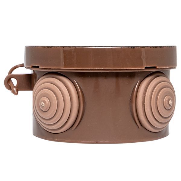 Коробка распаячная КМР-040-038 с крышкой 65х40 4 мембранных ввода IP54 темн. дерево PROxima EKF plc-kmr-040-038-t