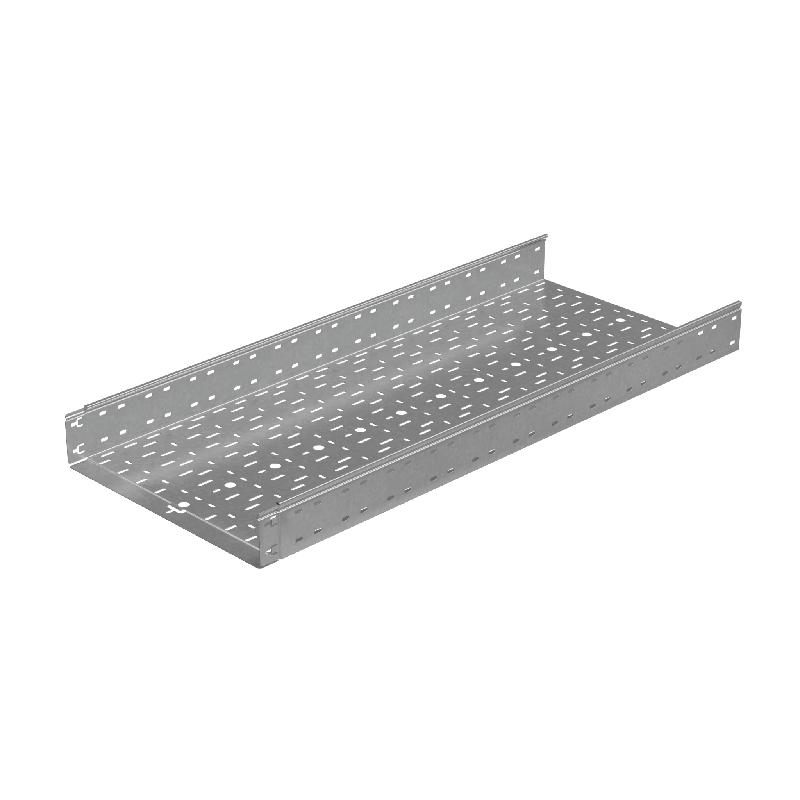 Лоток листовой перфорированный 500х100 L3000 сталь 1.2мм "БЫСТРЫЙ МОНТАЖ ПЛЮС" LPplus100-500-1.2-3000 оцинк. КМ PL0285