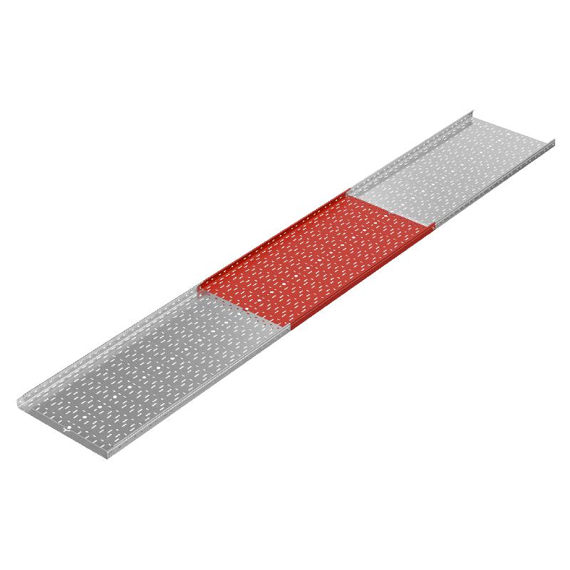 Лоток листовой перфорированный 600х50 L3000 сталь 1.2мм "БЫСТРЫЙ МОНТАЖ ПЛЮС" LPplus50-600-1.2-3000 HD гор. оцинк. КМ PL1204