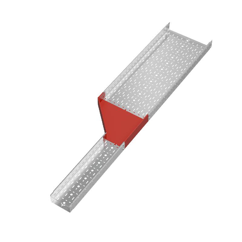 Переходник для лотка левый 100х200-500 сталь 1мм "ПЛЮС" PDplus100-200-500-L КМ PL0751