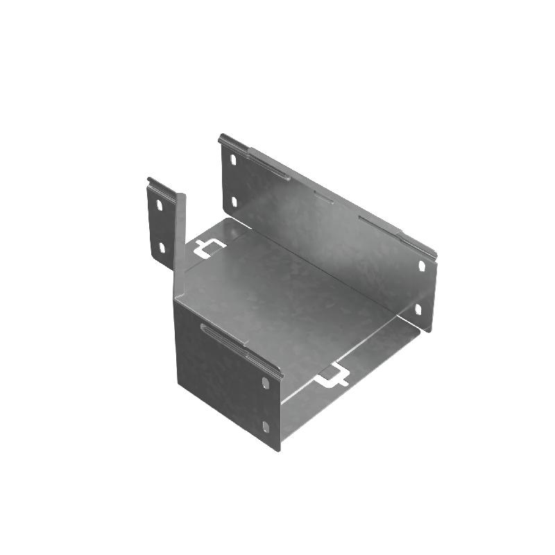 Переходник для лотка правый 100х100-200 сталь 1мм "ПЛЮС" PDplus100-100-200-R HD КМ PL1598