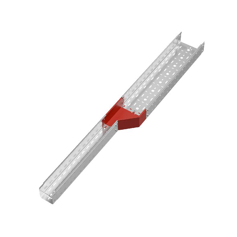 Переходник для лотка правый 100х100-200 сталь 1мм "ПЛЮС" PDplus100-100-200-R КМ PL0671