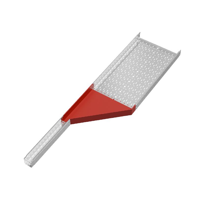 Переходник для лотка правый 100х100-600 сталь 1мм "ПЛЮС" PDplus100-100-600-R КМ PL0675