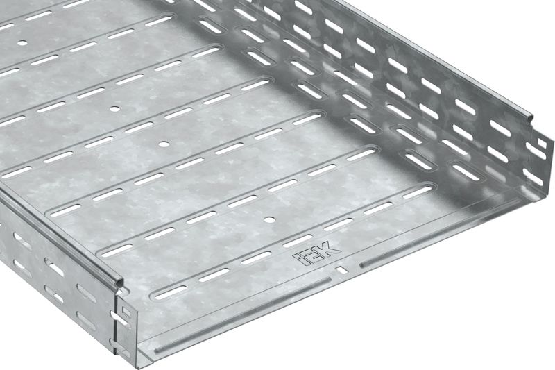 Лоток листовой перфорир. 600х80 L2000 сталь 1.2мм оцинк. IEK CLP10-080-600-2