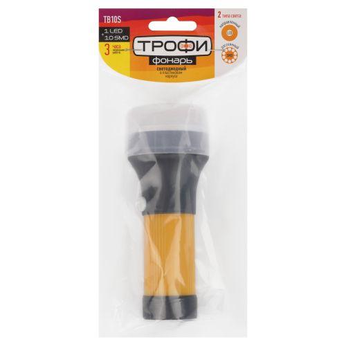 Фонарь TB10S 2в1 10SMD + 1LED пластик 3хAA полиб. Трофи Б0025678