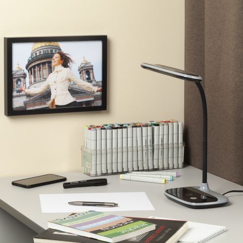 Светильник NLED-458-6W-BK настол. черн. ЭРА Б0028458