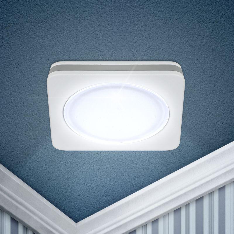 Светильник светодиодный KL LED 13-7 WH квадратный 7Вт 4000К бел. ЭРА Б0028276