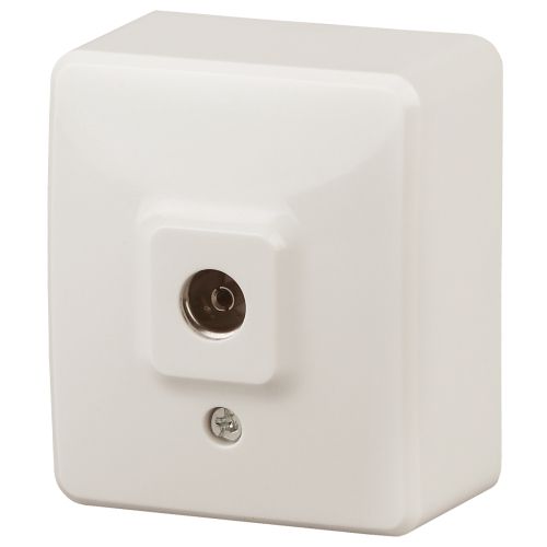 Розетка телевизионная одиночная TV ОП 1мод. Эксперт 11-3201-02 IP20 сл. кость Эра Б0020725