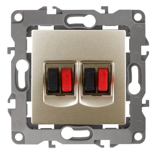 Розетка аудио 2мод. 12-3112-04 шампань ЭРА Б0027464