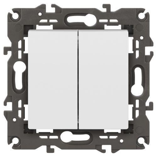 Переключатель 2-кл. СП Elegance 14-1106-01 10А IP20 250В 10AX механизм бел. Эра Б0034243
