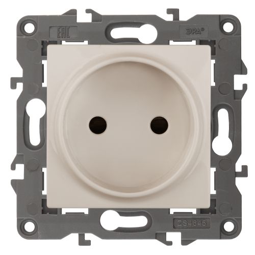 Розетка 1-м СП Эра Elegance 14-2105-02 16А IP20 16AX 250В 2P сл. кость Эра Б0034285