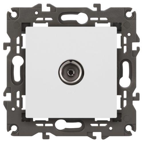 Розетка телевизионная одиночная TV 1мод. Elegance 14-3101-01 IP20 бел. Эра Б0034290